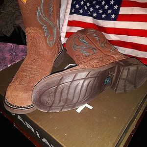 fatbaby heritage 10B 41/2 brown leather and turquoise